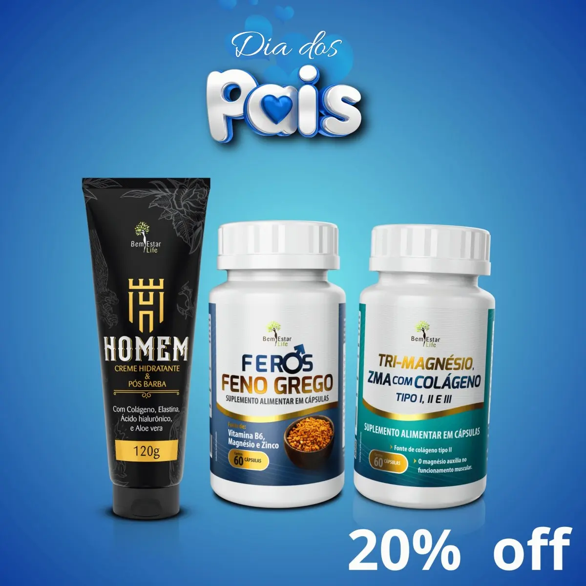 OFERTA - FENO GREGO + TRIMAGNESIO + CREME HIDRATANTE POS BARBA OFERTA - FENO GREGO + TRIMAGNESIO + CREME HIDRATANTE POS BARBA