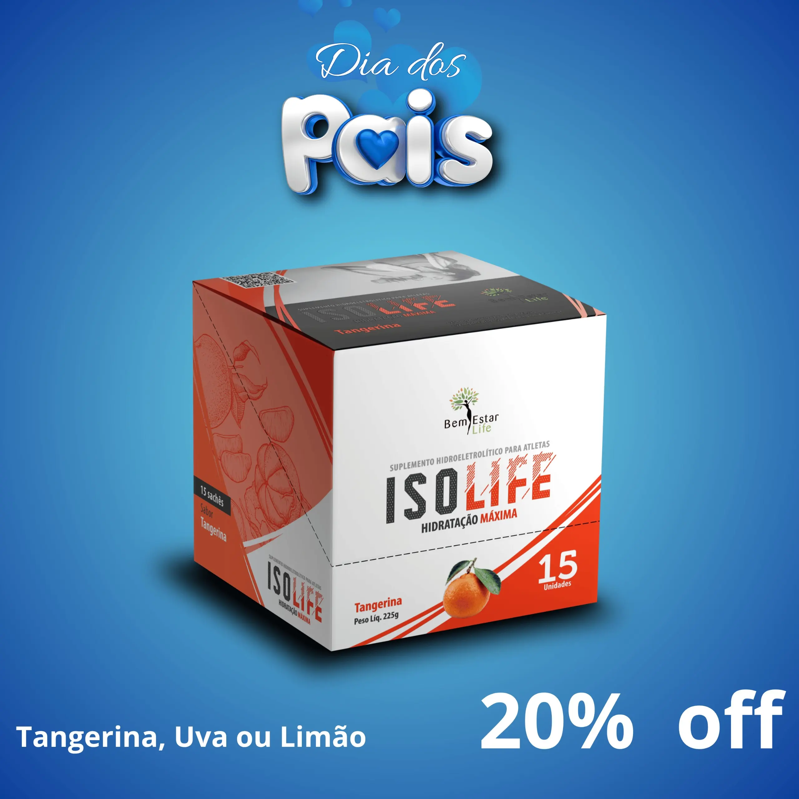 OFERTA - ISOLIFE SABOR TANGERINA - CX 15 UNID OFERTA - ISOLIFE SABOR TANGERINA - CX 15 UNID